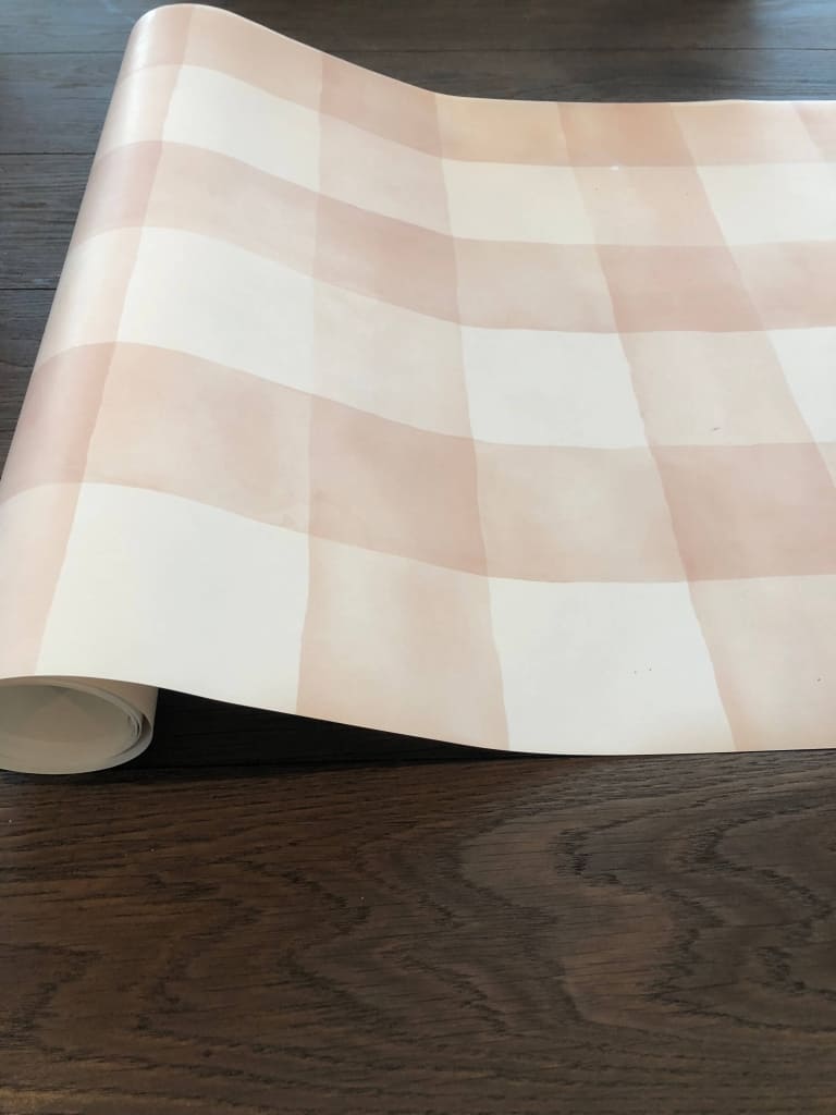 Using Blush Plaid Wallpaper in my Daughter’s Baby Nursery!