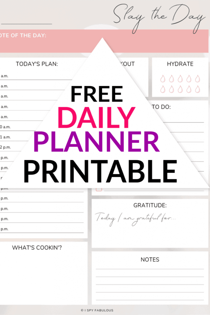 free daily planner printable