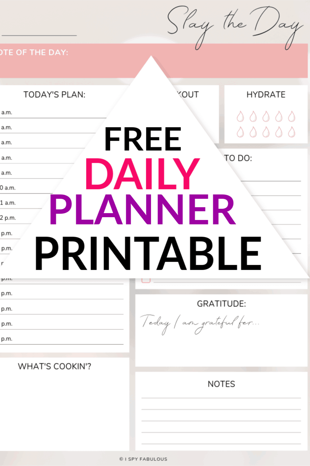 Free Printable Daily Planner To Help You Slay The Day I