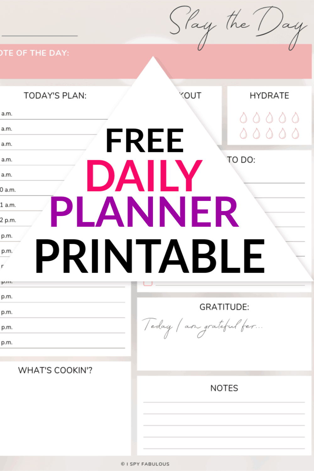 Free Printable Daily Planner to Help You Slay the Day!