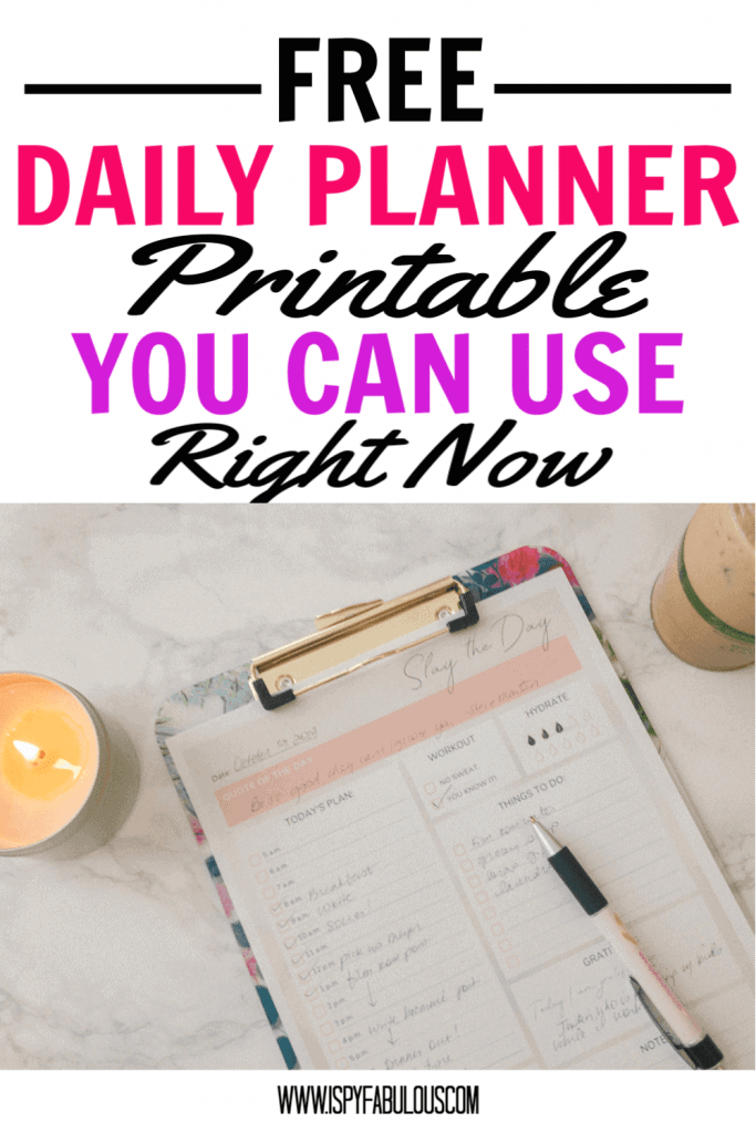 free daily planner printable