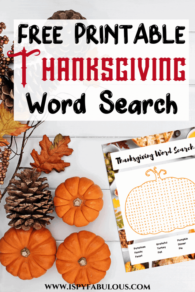 thanksgiving word search