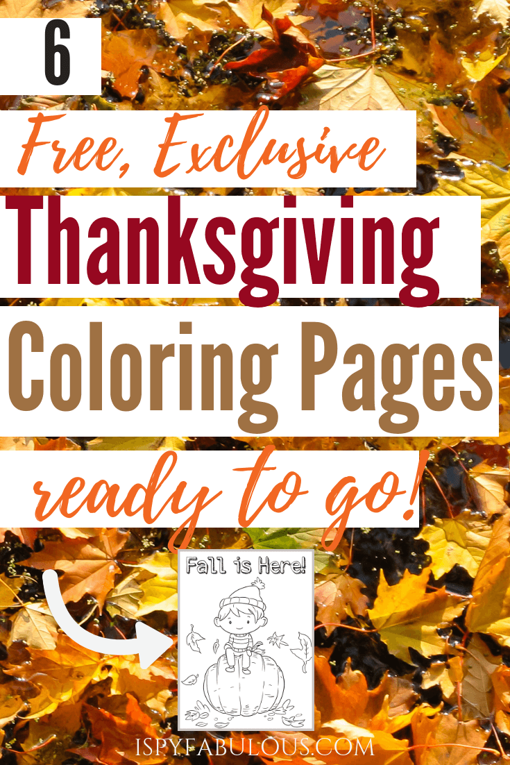 6 Free Exclusive Thanksgiving Coloring Pages!