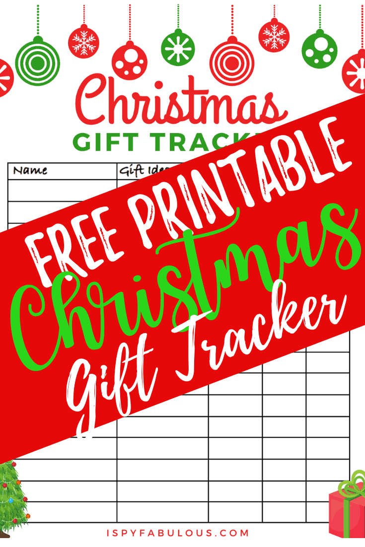Free Christmas Gift Tracker Printable I Spy Fabulous