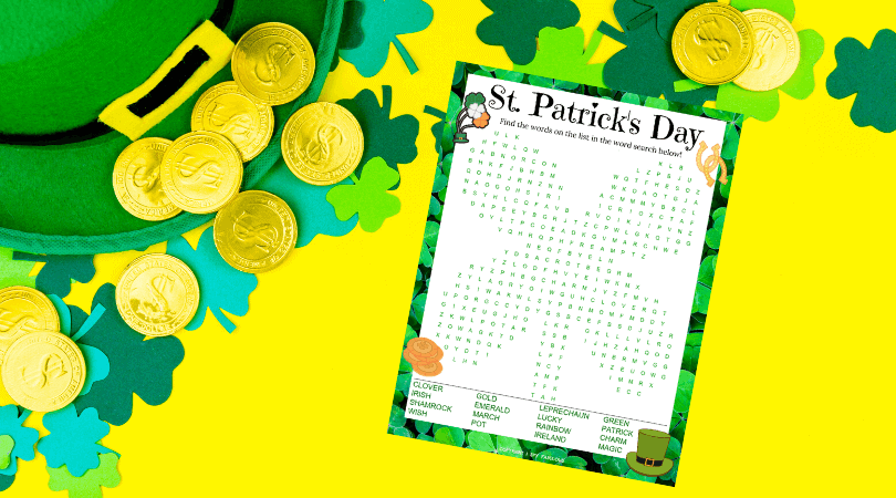 st patrick's day word search