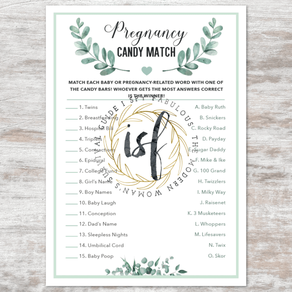 printable baby shower games