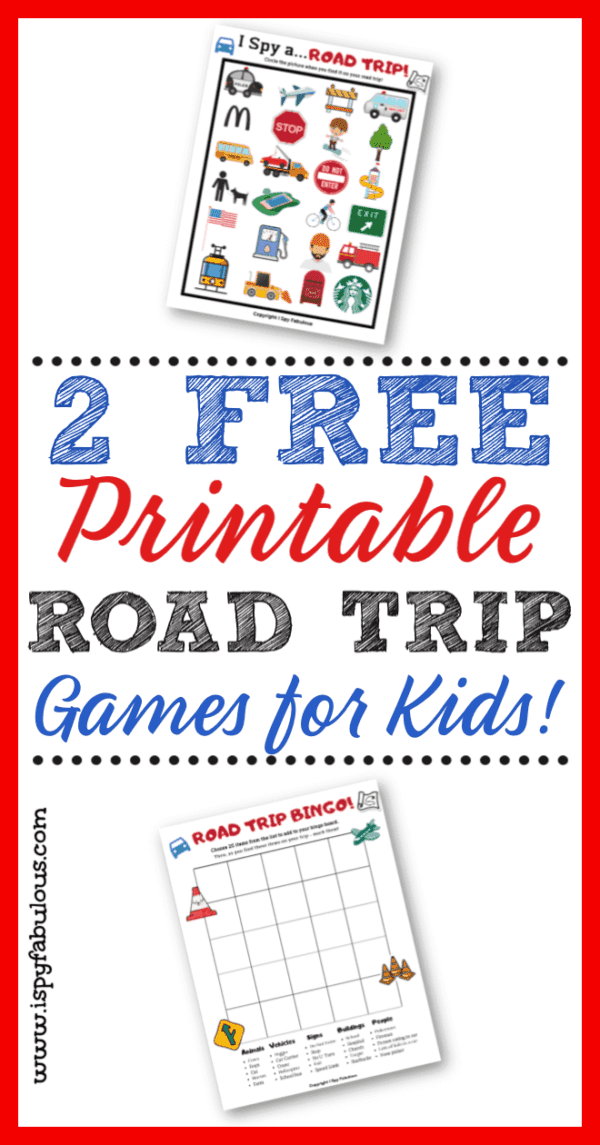 2 Free Printable I Spy Road Trip Games for Kids! - I Spy Fabulous