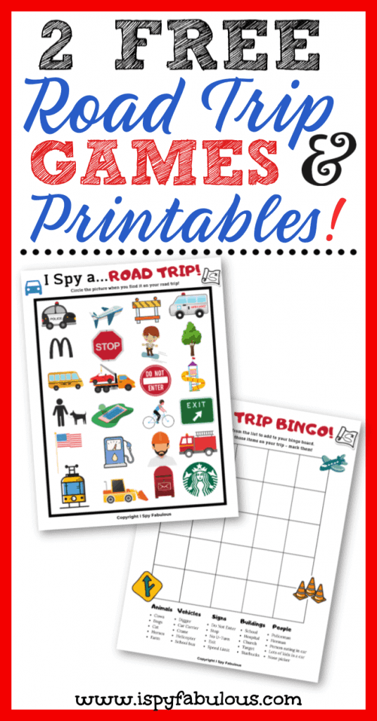 2 Free Printable I Spy Road Trip Games for Kids! I Spy Fabulous