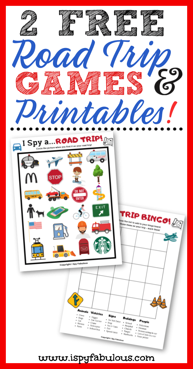 free printable road trip games