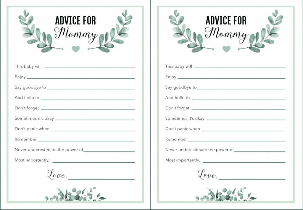 advice-for-the-mom-to-be-free-printable