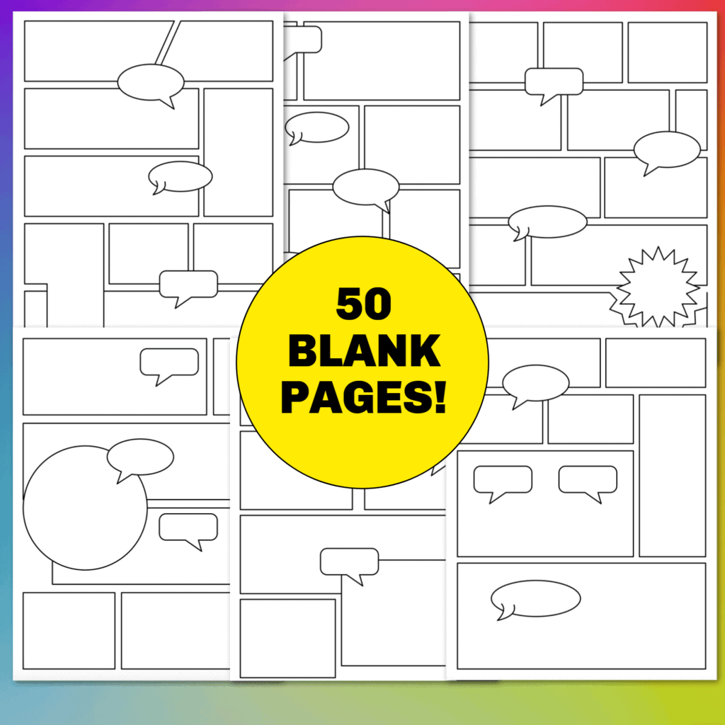 blank comic book pages