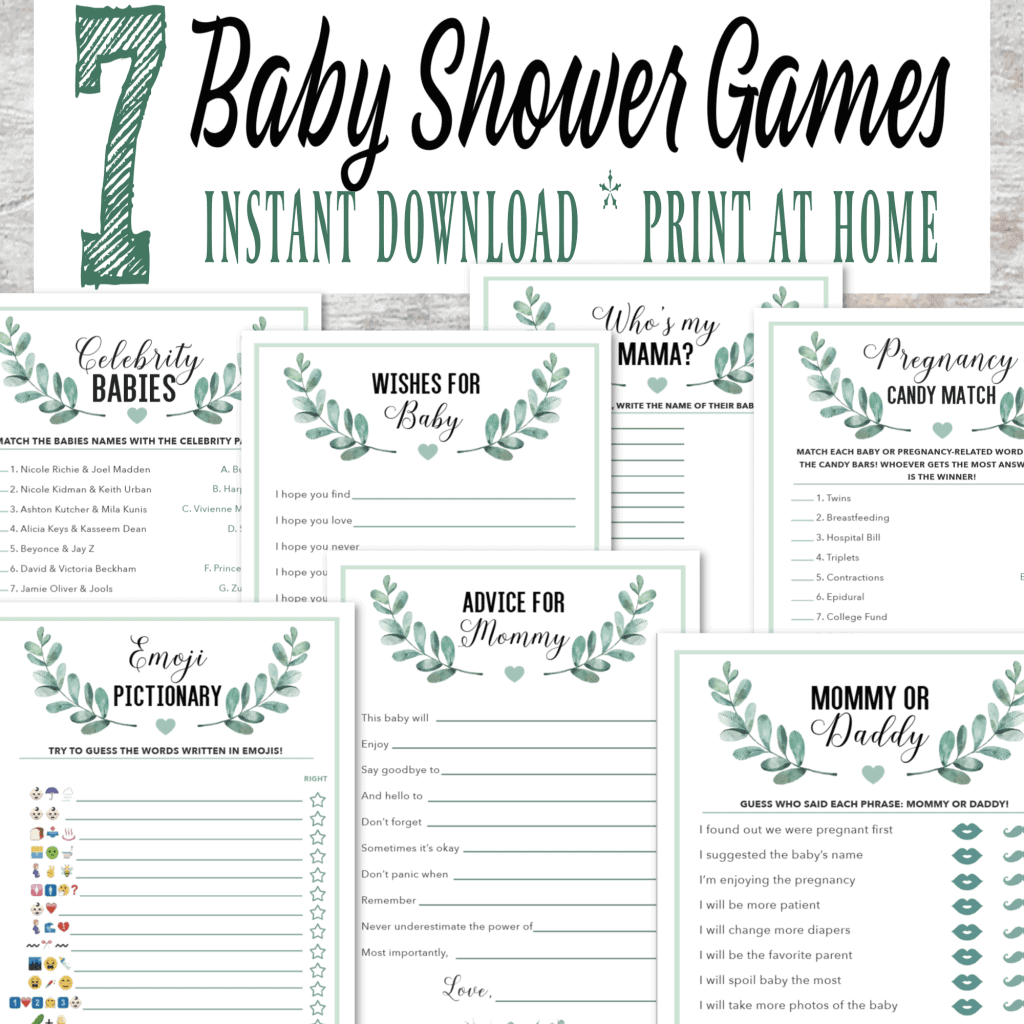 printable baby shower games