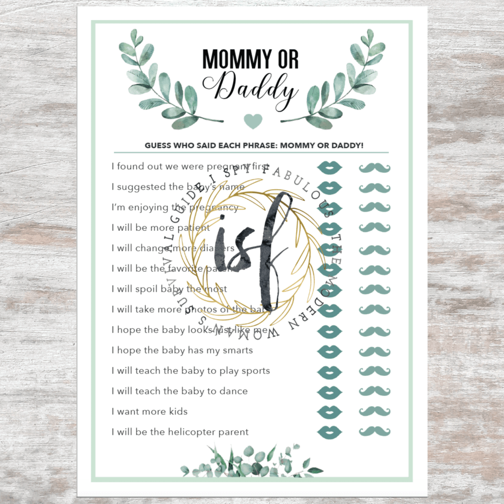 printable baby shower games
