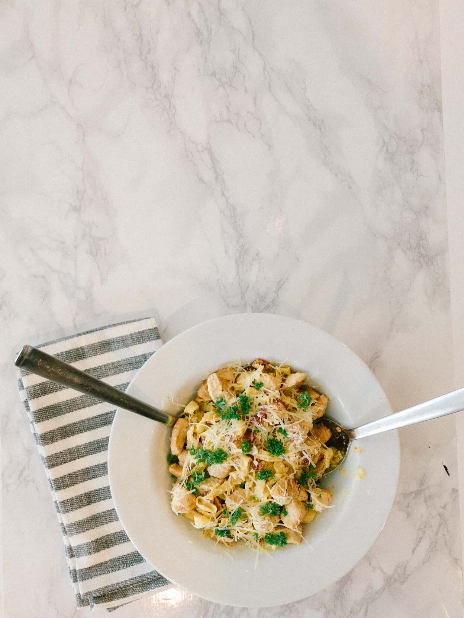 Go Make This Delicious One-Pot Chicken Bacon Ranch Carbonara ASAP!