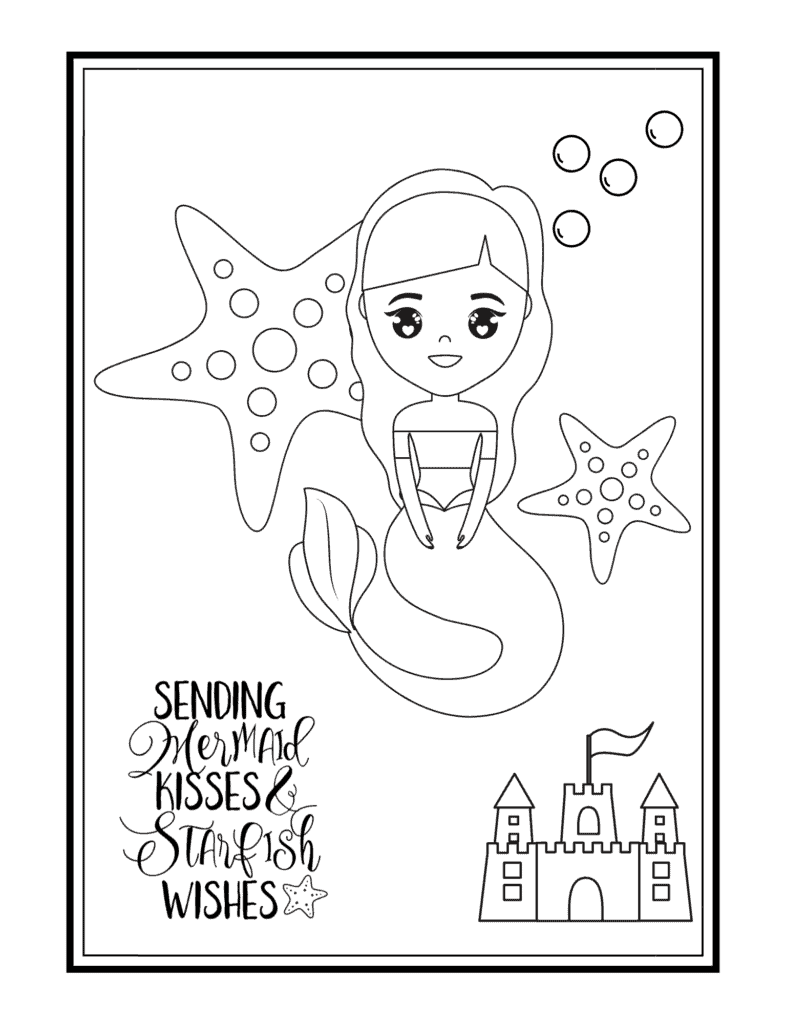 mermaid coloring pages