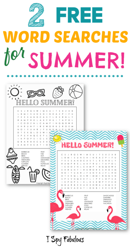 summer word search