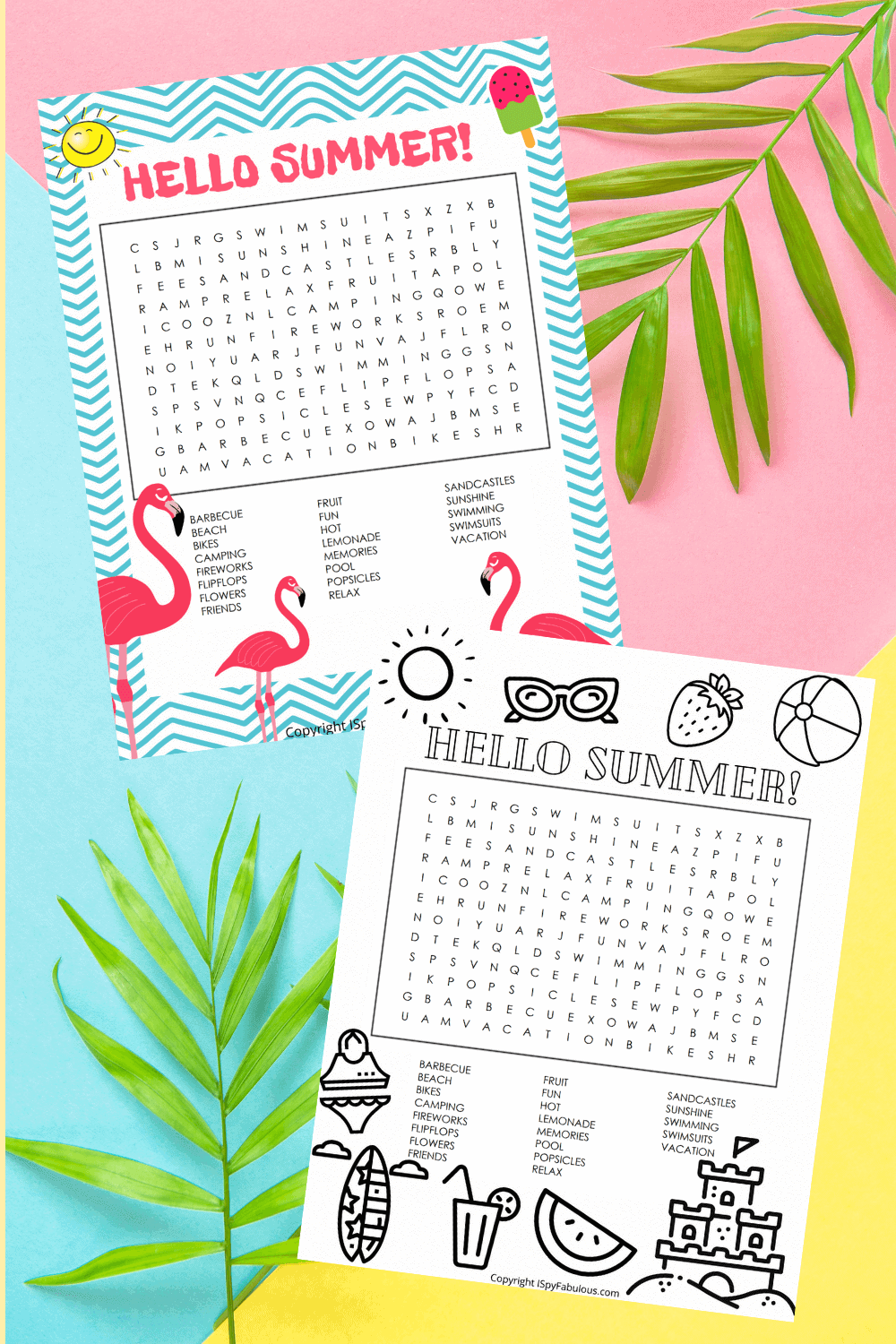 2 Free Summer Word Search Printables for Tons of Summer Fun!