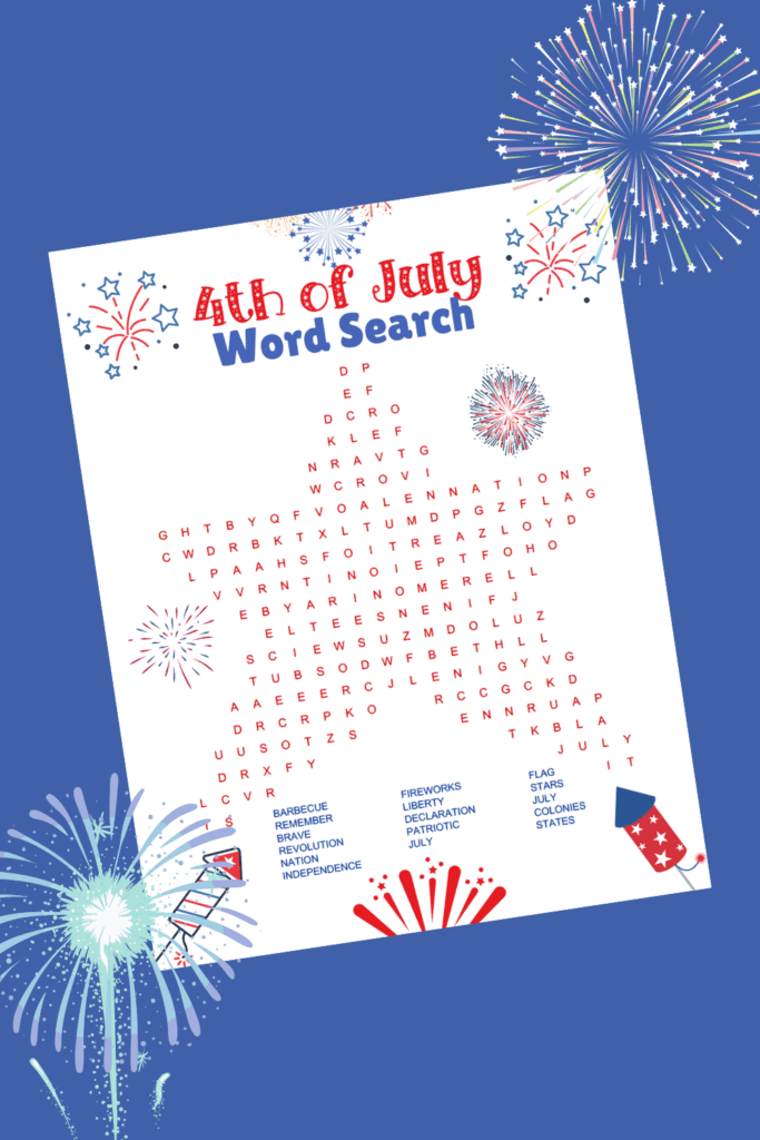 4th of july word search