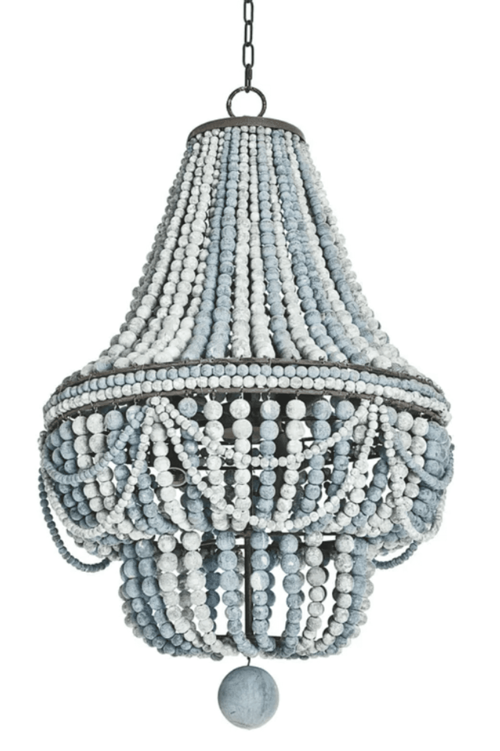 Fab Deal$: The Regina Andrews Aged Blue Beaded Chandelier Trend You'll