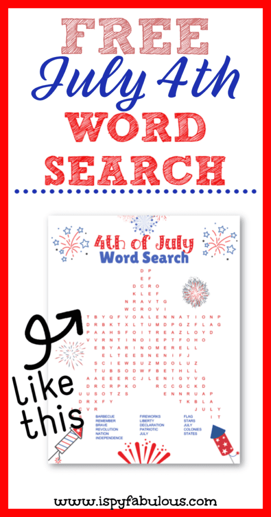 4th of july word search