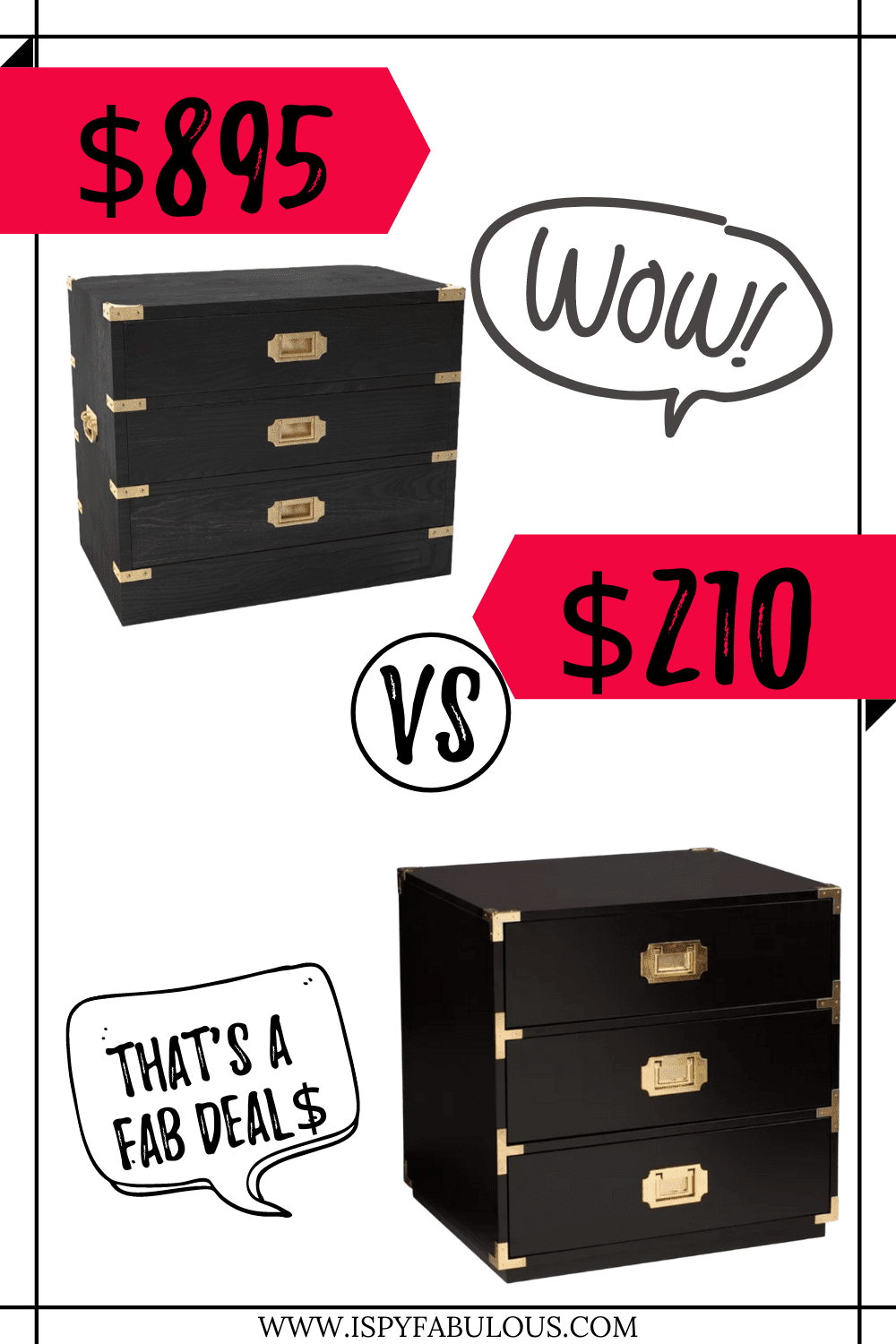 Fab Deal$: William Sonoma Campaign Nightstand Lookalike!