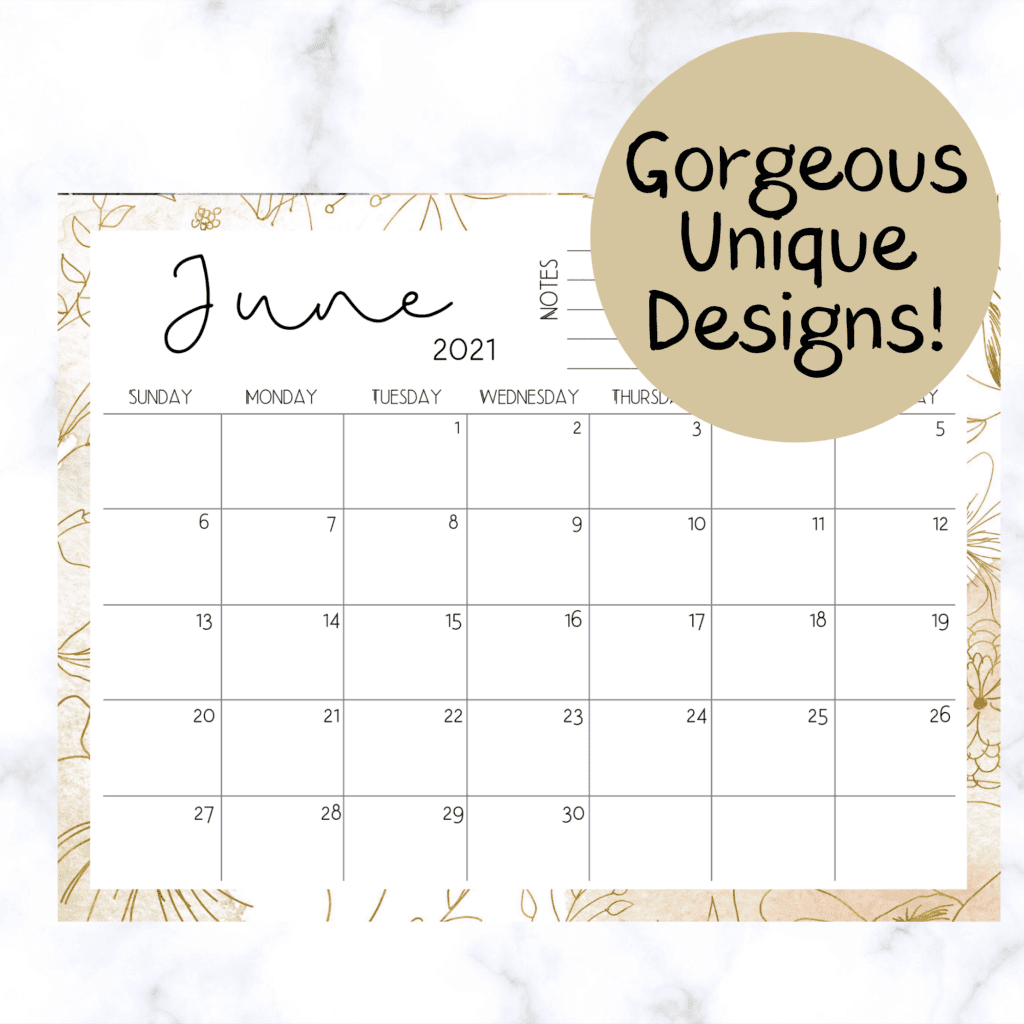 16Month Floral Monthly Calendar You Can Print At Home! I Spy Fabulous
