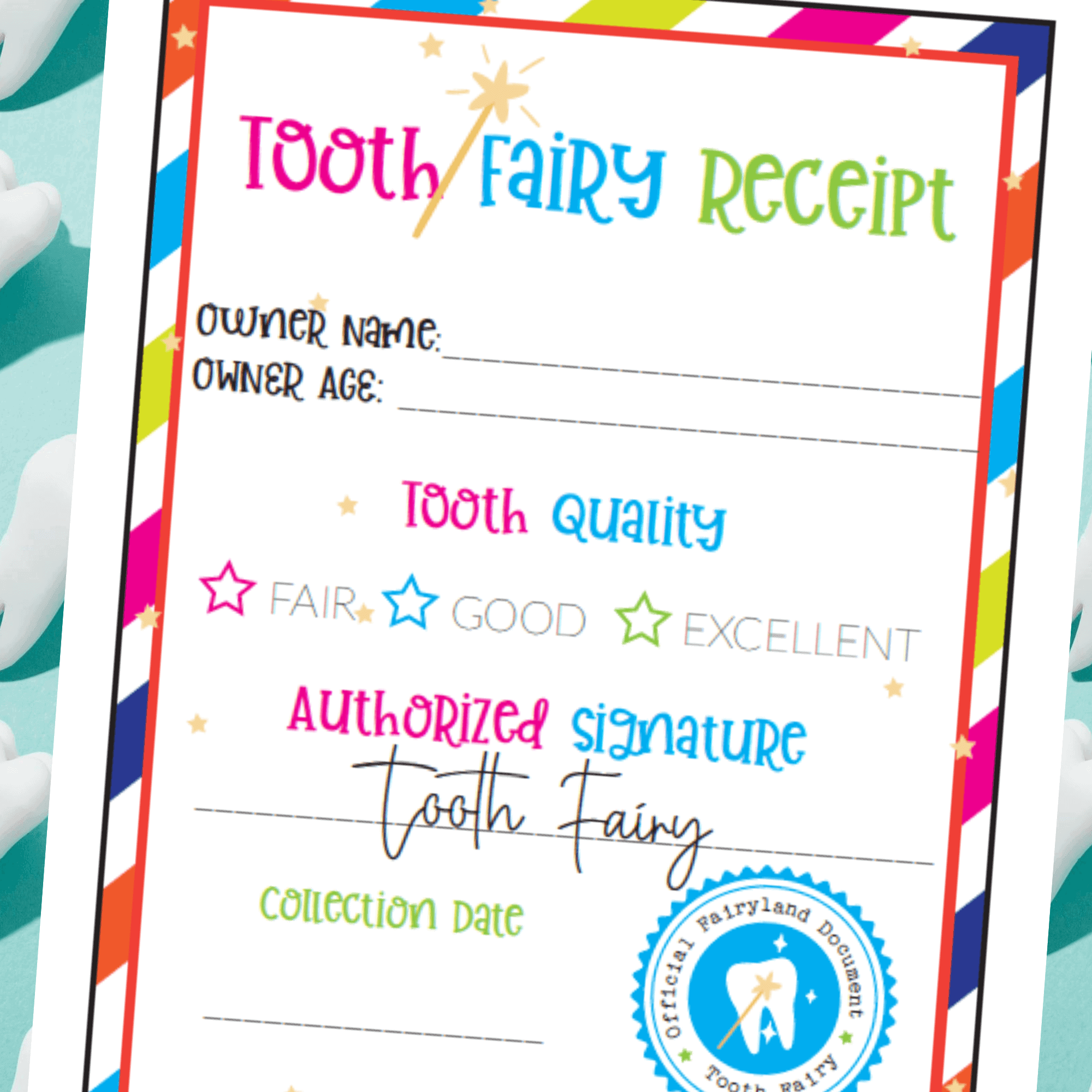 An Adorable Tooth Fairy Certificate & Letter to Bring the Magic! I
