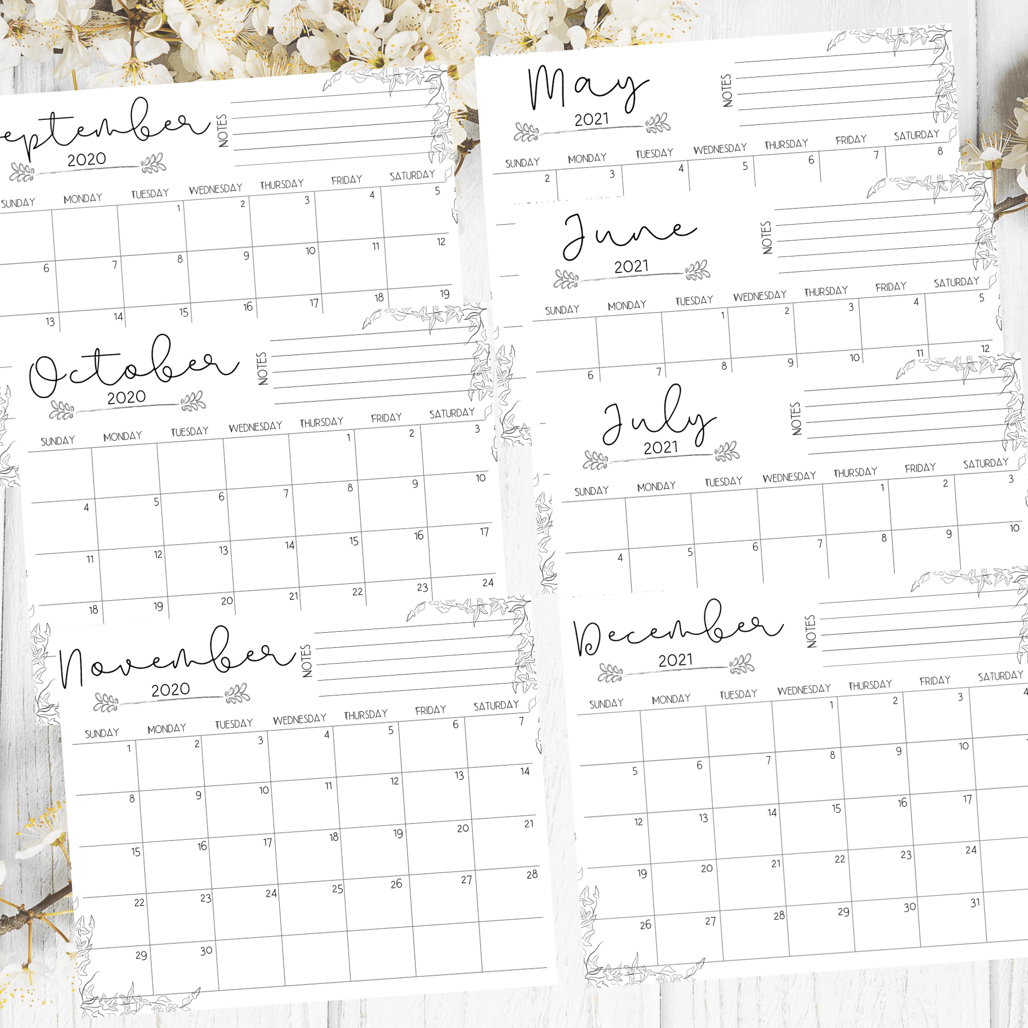 Get Organized with a 16Month Printable Calendar! I Spy Fabulous
