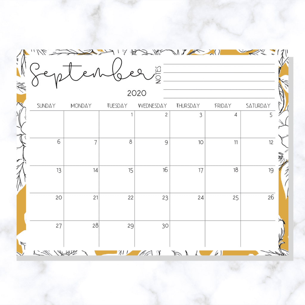16-Month Floral Monthly Calendar You Can Print At Home! - I Spy Fabulous