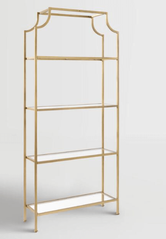 gold etagere