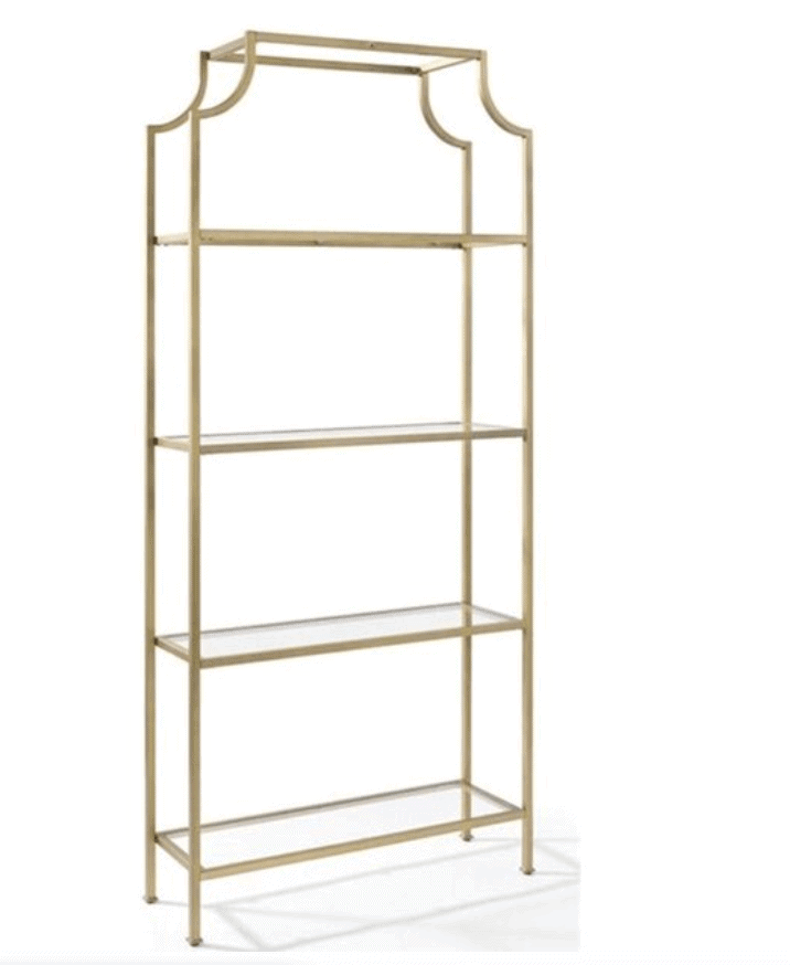 gold etagere