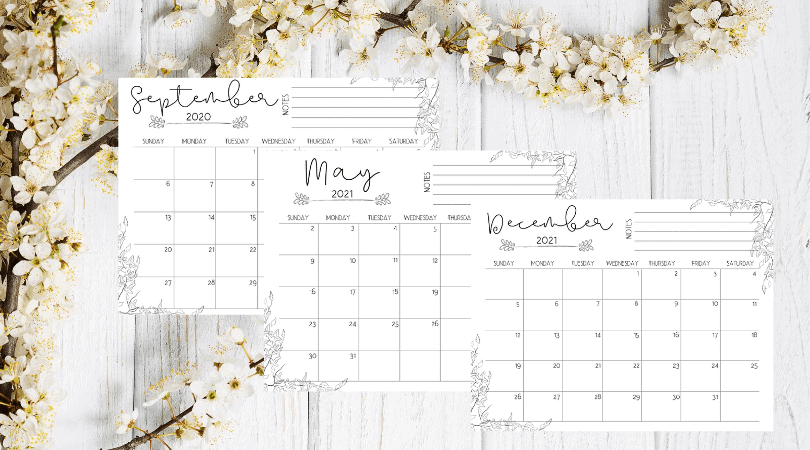 printable monthly calendar