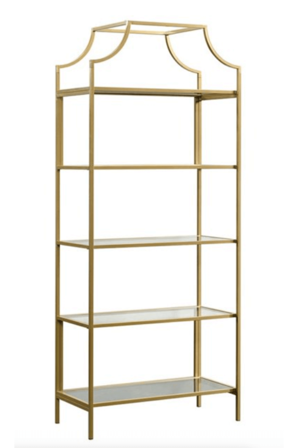 gold etagere