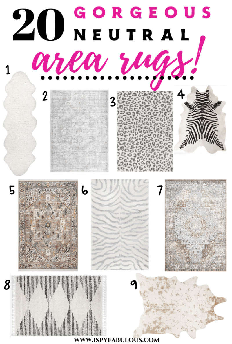 20 Neutral Area Rugs Perfect for Any Room! I Spy Fabulous