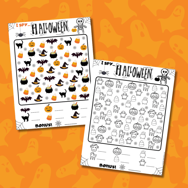 Super Fun & Free I Spy Halloween Printable!