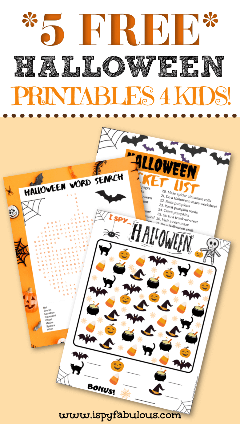 5 Free Halloween Printables for Tons of Spooky Fun! - I Spy Fabulous