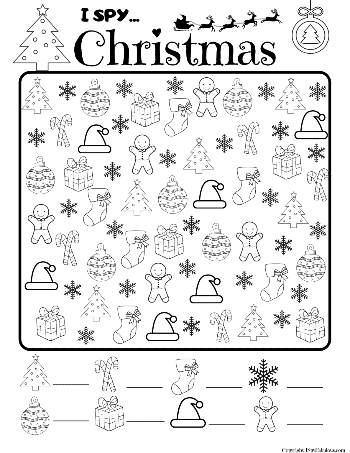 I Spy Christmas Printable Pdf