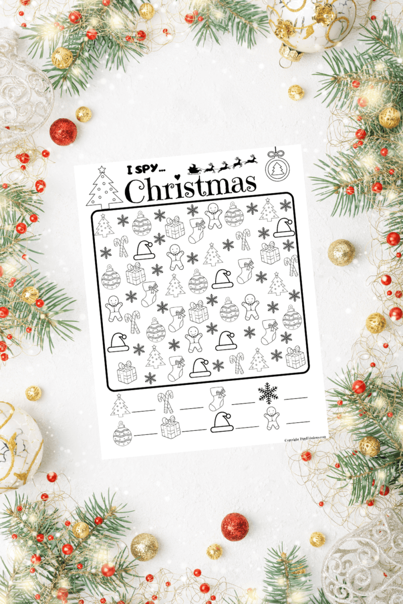 Free I Spy Christmas Printable for Kids!