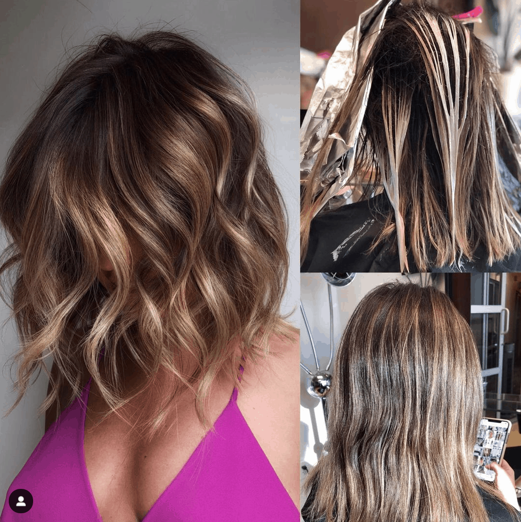 brown balayage brown balayage