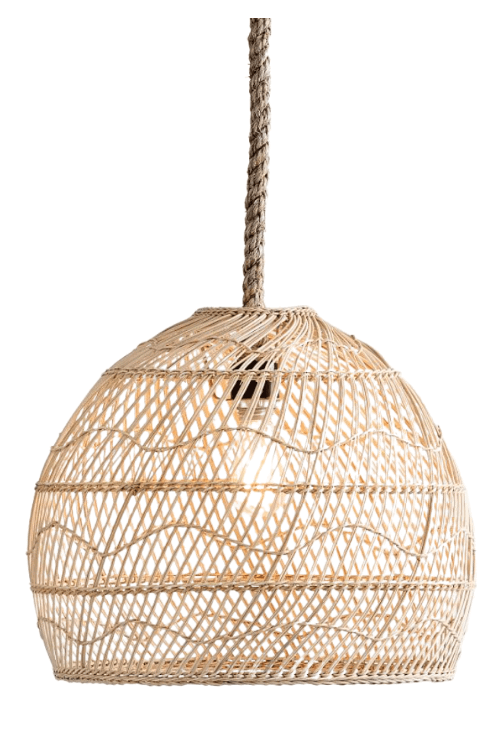 pottery barn rattan pendant