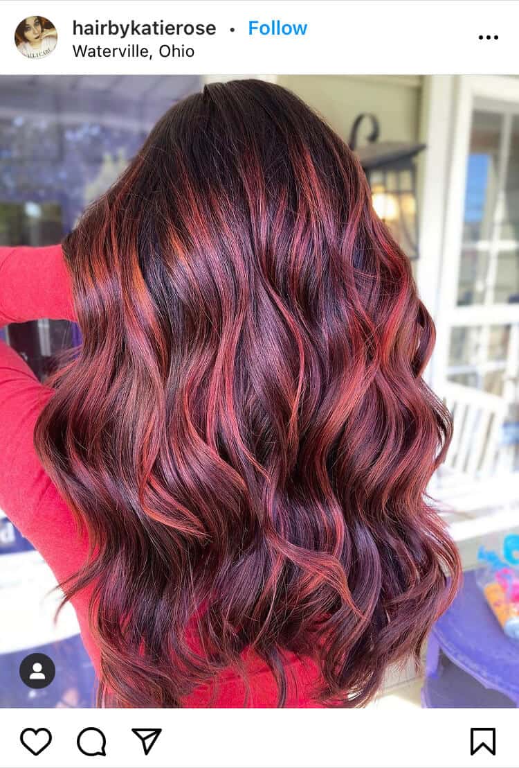 red balayage