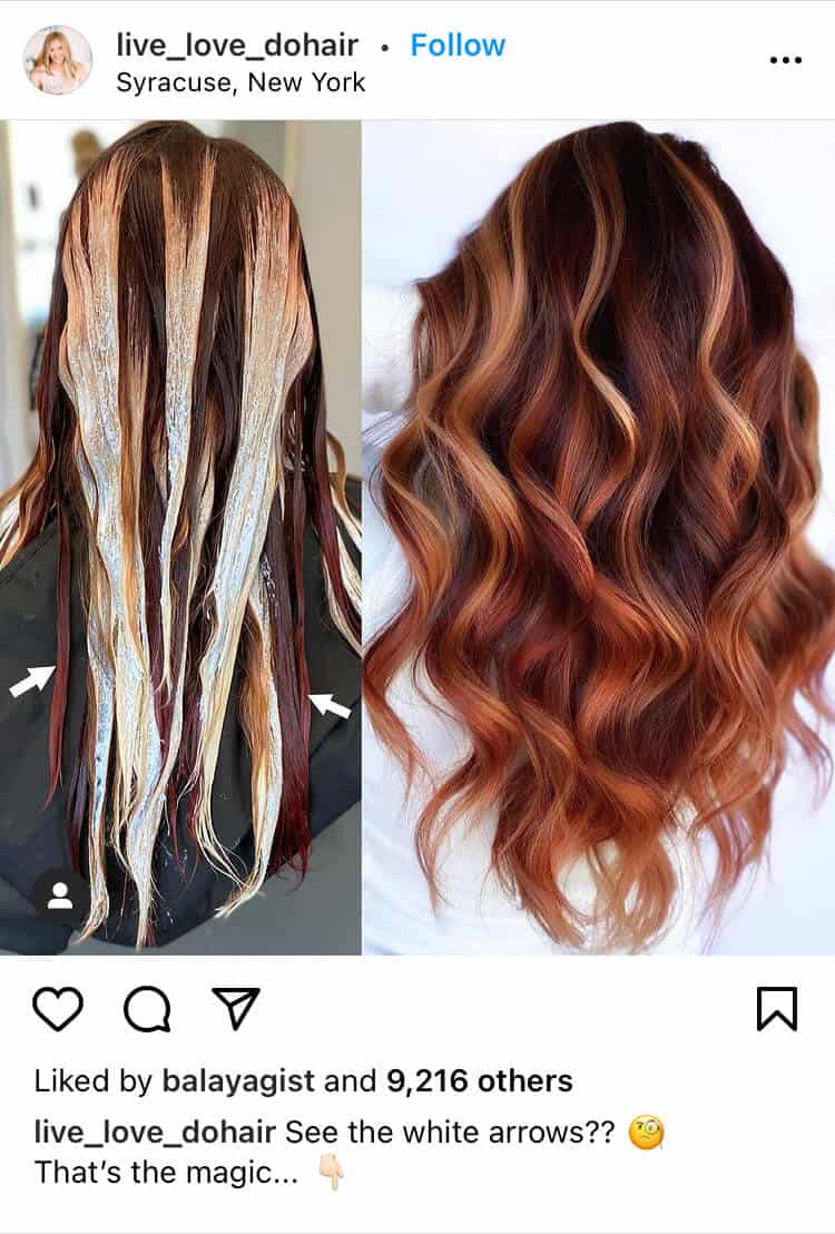 red balayage