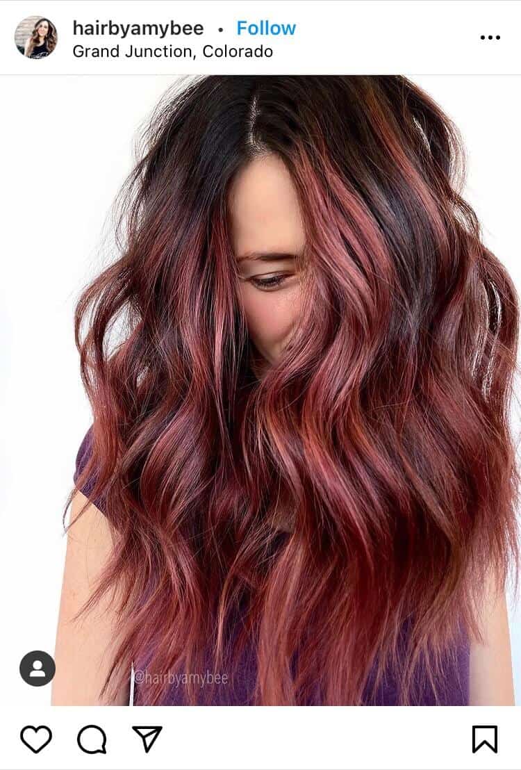 red balayage