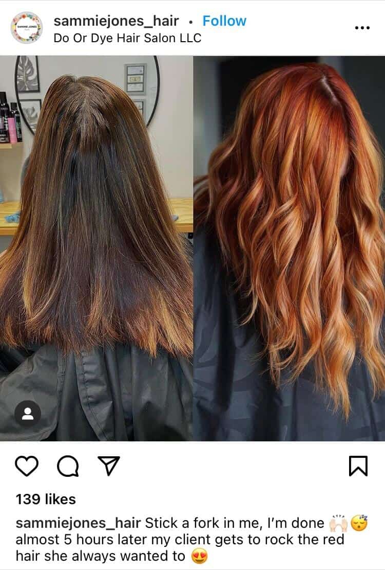 red balayage