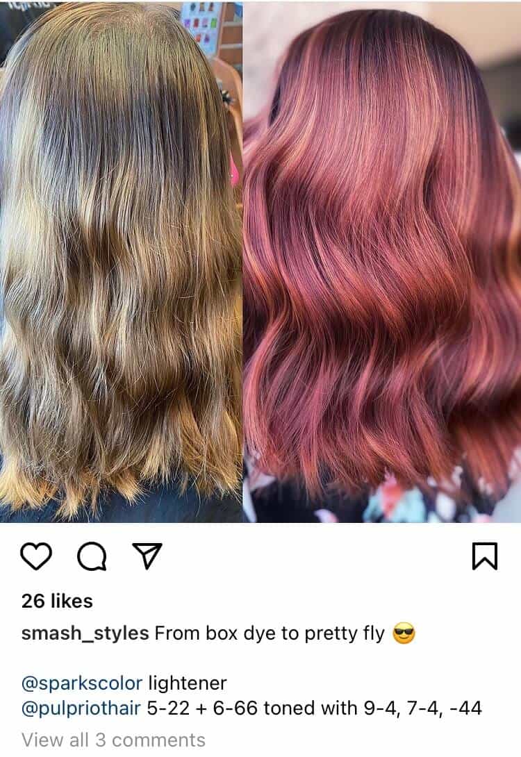 red balayage