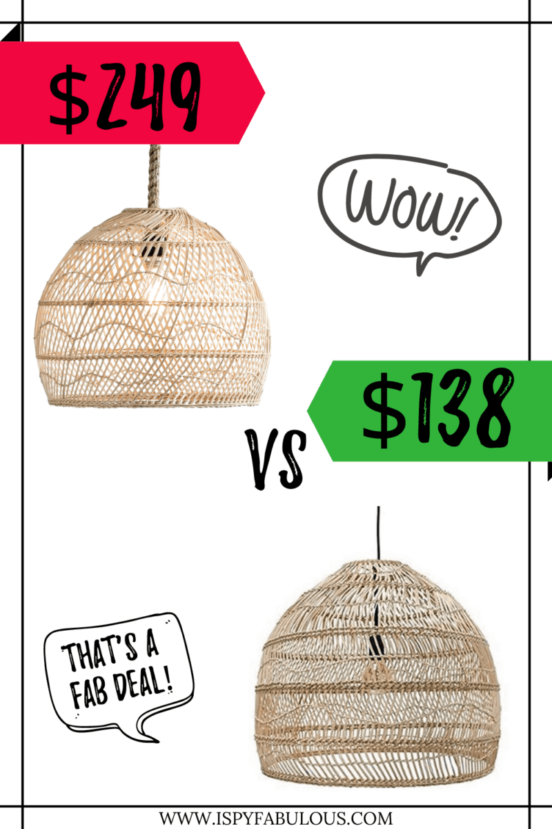 Fab Deal$ Shop The Look: Pottery Barn Rattan Pendant Lights