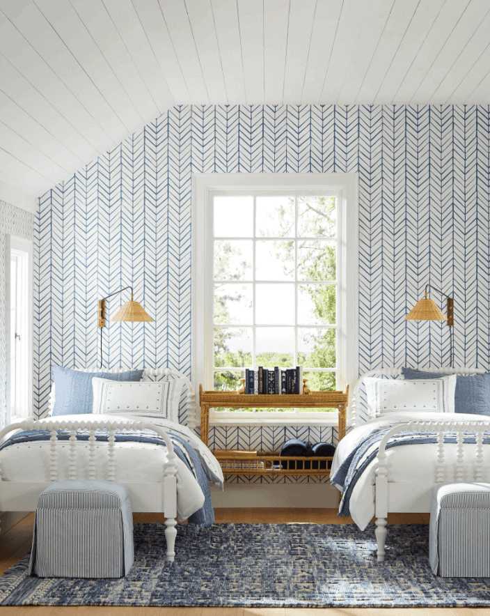 John Lewis Woodland Fable Wallpaper French Blue