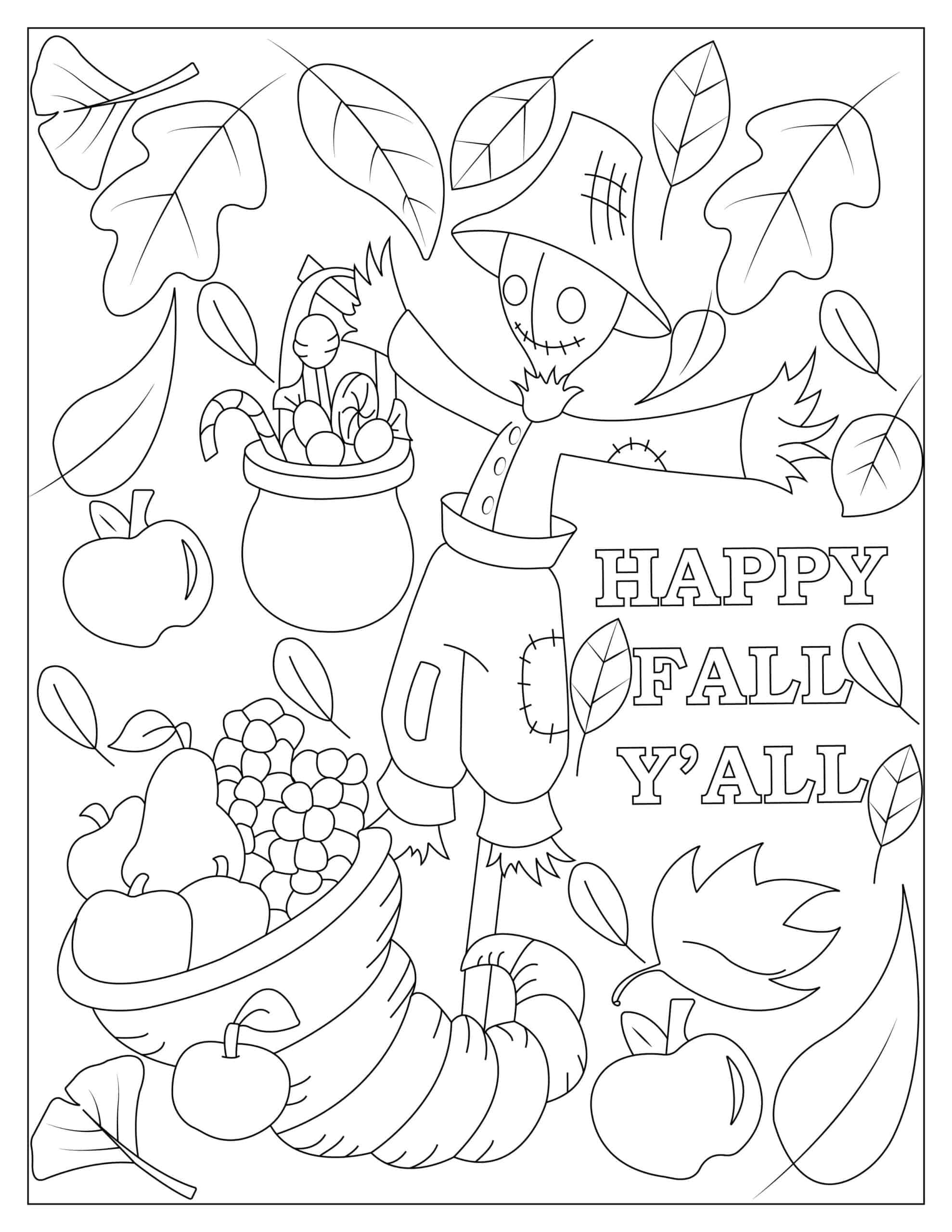 fall coloring pages