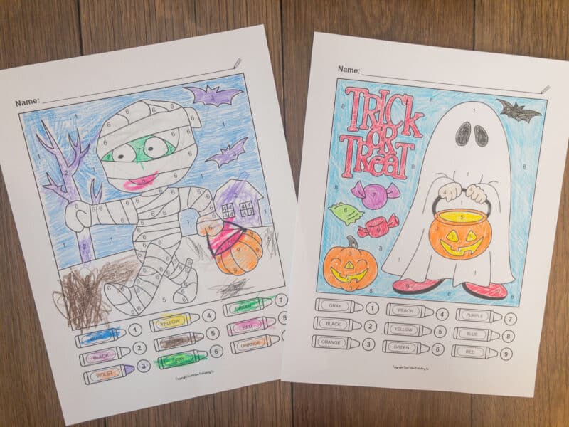 10 Spooktacular Halloween Color By Number Printables