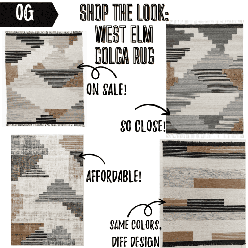 5 West Elm Rug Dupes Colca, Souk Wool, Stone Tile, Faded Floral and
